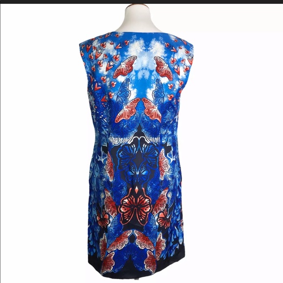 Laundry Shelli Segal 100% Silk Dress Butterflies Sz. 10 - Picture 2 of 10